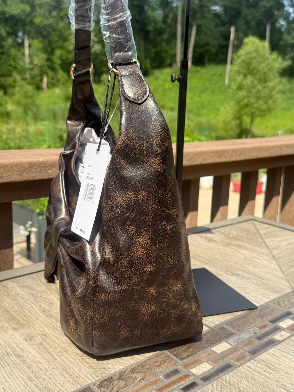 NWT Betsey Johnson Faux Leather Bow Hobo Shoulder Bag - Picture 5 of 8